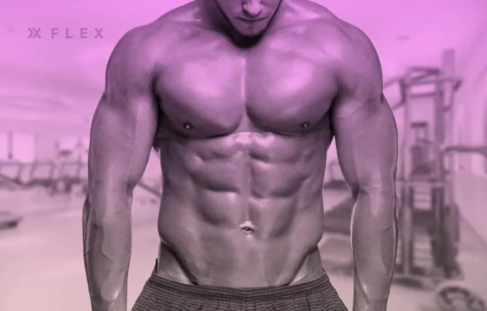 A muscular man with a V-line