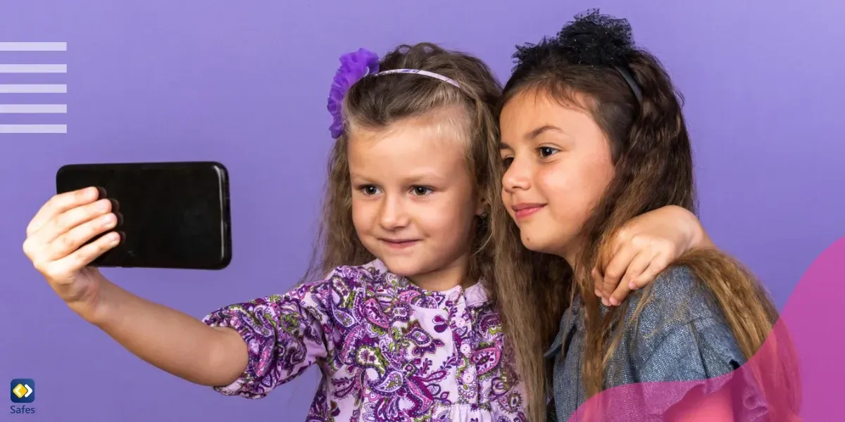 Two girls taking a selfie