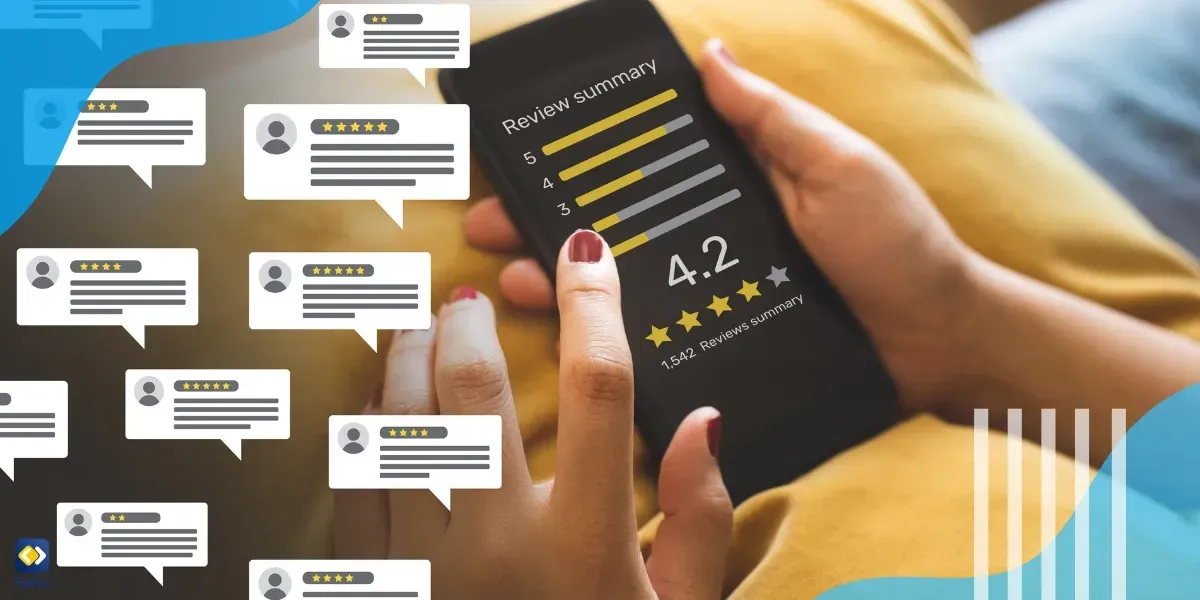 User reviews and ratings page on a phone